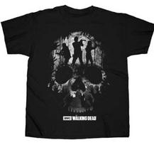 The Walking Dead Aktorių Kaukolės Siluetas Rickas Daryl Michonne Marškinėliai Oficialūs Unisex Marškinėliai M