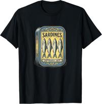 Sardines Vintage Retro Canned Fish Parody Fun Capybara Safe T-Shirt Unisex T-Shirt XXXL