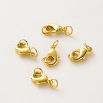 10pcs/lot 14K 18K Gold Lobster Clasps With Jump Ring Necklace Bracelet Extender Chain Connectors For DIY Jewelry Making Findings 5x10mm