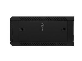 Lanberg wall-mounted installation rack cabinet 19” 4U 600x600mm black (glass door)