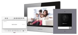 Hikvision DS-KIS702Y-P vaizdo telefonspynės sistema 2 MP 17,8 cm (7″) Juoda, Pilka, Balta