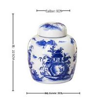 Blue and White Porcelain Antique Vase: Chinese Ornamental Jar for Home or Study Display