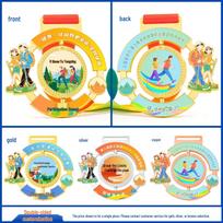 2026 National Spring Hiking Challenge Custom Medal: Outdoor Mountaineering and Trail Running Rotating Souvenir