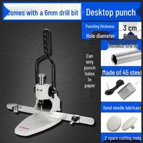 Free Shipping Yi De T30 Single Hole Puncher for Plastic Bags, Photo Albums, Hang Tags, Recipe Books