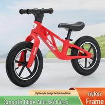 Lightweight Balance Bike for Kids Aged 1-6 – No Pedals, Two Wheels, Unisex Design raudona