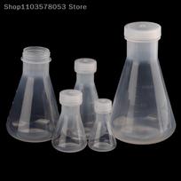 50-1000 ml kūginė kolba su kamšteliu ir gradacija, laboratorinė plastikinė Erlenmeyer kolba su sriegiu užsukamu dangteliu laboratoriniams eksperimentams 50ml