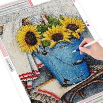 Deimantinė siuvinėjimo saulėgrąža Deimantinė tapyba Pilnas apvalus Naujas atvykimas Cirkonio paveikslai Namų dekoras 20X30CM yellow