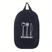 Tableware Storage Bag Large Capacity Zipper Closure Waterproof Portable Picnic Cookware Organizer Camping Supplies juoda