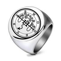 Punk Rock Music Titanium Steel Ring Vintage Gothic Style Stainless Steel Unisex Band Ring No. 7