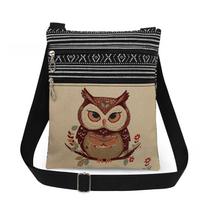 1PC Owl Print Tote Bags Women Shoulder Handbags Postman Package 6897