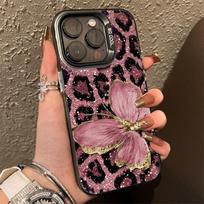 Case for Xiaomi Redmi Note 14 13 12 Pro Plus 5G 12S 11S 11 10S Butterfly Leopard Print Phone Cases for Redmi 14C 13C 12C4G Cover Redmi Note 14 4G