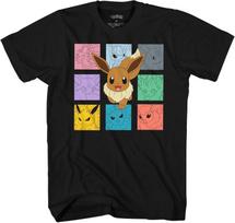 Pokemon Eevee Cubes Evolutions Adult T-Shirt S juoda