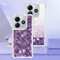 Blizgantis skystas smėlio laikrodžio dėklas telefonui Xiaomi Redmi Note 14 4G Note14 Poco M7 Pro 5G, apsaugantis nuo kritimo, mielas skaidrus dėklas For Redmi Note 14 4G