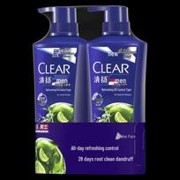 Clear Men Anti-Dandruff Fresh Oil Control Shampoo (2x570ml)
