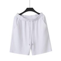 Mens Summer Jacquard Loose Casual Sports Beach Shorts S balta