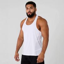 Men Loose Breathable Quick Dry Sports Tank Top Gym Fitness Running Workout Vest S balta
