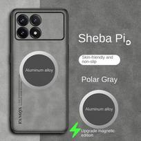 For Xiaomi Mi 14T Pro Case Soft PU Skin With Magnetic Protective Back Cover case For Xiaomi Mi 14T 14TPro Mi14t Phone Shell For Mi 14T pilka spalva