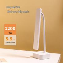 Deli LED Portable Rechargeable Desk Lamp balta
