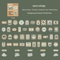 A Beautiful Day Mini Tea Party Sticker Box: 50 Sheets, 4 Styles