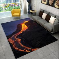 3D Volcano Lava Magma Area Rug Large,Carpet Rug for Living Room Bedroom Sofa Doormat Decoration,Kid Play Non-slip Floor Mat Gift 40x60cm(15x23in)