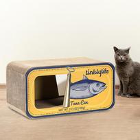 Cat House Scratching Board Cardboard Scratcher Box Rest for Indoor Cats Pet Supplies Scratch geltona