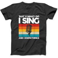 Retro Sing Singing Karaoke Choir Musical Theatre Quotes T-Shirt Sweatshirt Hoodie Tanktop for Men Women Kids Black S juoda