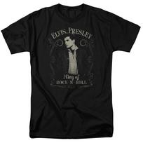 26 Elvis Presley Roko Legenda Marškinėliai Licencijuotas Rokenrolo Karalius Muzikiniai Marškinėliai Juodi Unisex Marškinėliai M