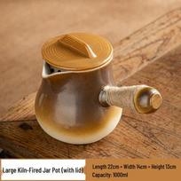 ZISIZ Large Ceramic Pot Kettle for Fire Pit Tea