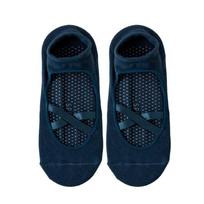 Casual Cotton Pilates Socks Elastic Non-Slip Yoga Socks Sweat-absorbing Breathable Sport Socks Women tamsiai mėlyna spalva