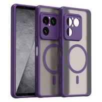 Sony Xperia 1 VIII dėklas Kietas PC+TPU Magnetinis Švelnios liesti Matinis Smūgiams atsparus telefono dėklas Sony Xperia 1VIII 5G korpusui Buferis Sony Xperia 1 VIII violetinė