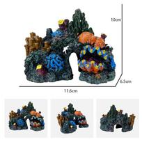 Colorful Coral Reef Decoration for Aquarium and Marine Tanks: Resin Rockery with Hiding Spots