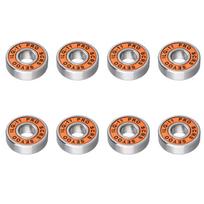 Roller Skate Bearings 8-Piece Set 608RS ILQ-11 ABEC-9 Grade GCr15 Steel with 22mm OD for Enhanced Maneuverability oranžinė