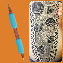 Keramikos skulptūrų kūrimo įrankis Modeliavimo molis DIY Wood Manual Decoration Artist Ceramic Style B