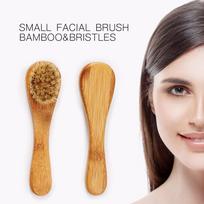 Face Brush Wooden Animal Hair Facial Deep Cleansing Blackhead Remover Massage Care Tool Washing Product beige
