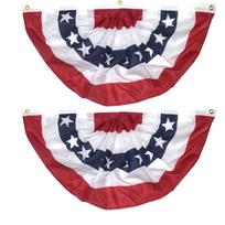 American Pleated Fan Flag USA American Bunting Decoration Print Patriotic Stars mėlyna