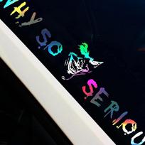 Why So Serious Joker Windscreen Car Sticker Decal for JDM Racing Car 4x4 Offroad Auto Vehicle Decor 54cmwidex9cmhigh