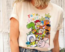 Disney Žaislų istorija Retro personažai Piešimo marškinėliai Unisex Suaugusiems Vaikams Marškinėliai 4XL