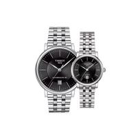 Tissot Carson Automatic Mechanical Couple Watch Calendar Business Fashion Watch 40mm Black Dial Stainless Steel Case T1224071105100+T1222071105100 Couple Watches