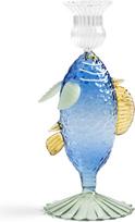 &K Amsterdam Žvakidė klasikinei žvakei Fish, mėlyna