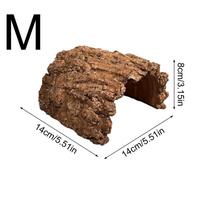 Tortoise Cave ResinTent Shelter Tortoise Shelter For Bearded Dragon Leopard Turtle Frog Geckos Reptiles Amphibians Aquarium (Brown,M) ruda