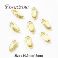 18K Gold Plated Lobster Clasp For Jewelry,Fasteners For Bracelets Accessories,Connector Clasps Findings For DIY 10 Pieces
