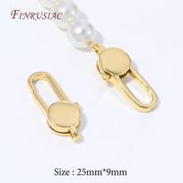 18K Gold Plated Brass Lobster Clasp,Spring Ring Clasp For Necklace Bracelet Jewelry Making,Fastener Connector DIY Accessories 1 pieces