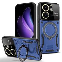 For OPPO Reno 15 14 13 12 Pro 15F 14F 13F 12F A6 Pro A6x A5 A5x 4G 5G 360° Magnetic Ring Stand With Camera Lens Protector Case OPPO Reno15 mėlyna