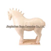 Colorful Tang Sancai Ceramic Horse Ornament - Five Blessings Design for Office and Living Room Decor