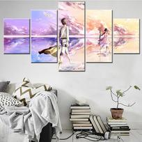 Painting 5 Piece Japan Anime Attack On Titan Posters Modular Canvas Modern Wall Art Hd Printing Living Room Decorating Pictures 20X35 20X45 20X55cm