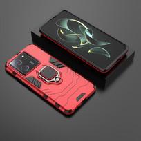 For Xiaomi 13T Pro Case Magnetic Metal Ring Holder Shockproof Armor Phone Case For Xiaomi Mi 13T 13 T Mi13T Pro 13TPro Cover For Xiaomi 13T raudona