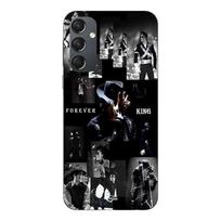 Phone Case - MANIACASE - Samsung Galaxy A54 - Silicone - Black - Michael Jackson Forever King juoda