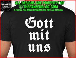 Gott mit uns marškinėliai Vokiškas patriotiškas dovanų versija 1 Unisex marškinėliai XXL
