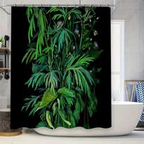 Botanical Shower Curtain Tropical Leaves Greenery Forest Nature Bathroom Decor Set Waterproof Vintage Farmhouse Wall Art 90x180cm