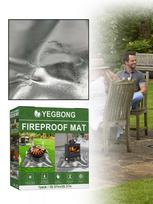100cmx100cm Square Fire Pit Mat Heat Resistant Griddle BBQ Mat 3 Layers Fire Retardant Base Pad Easy To Clean for Grass Outdoor China Mainland